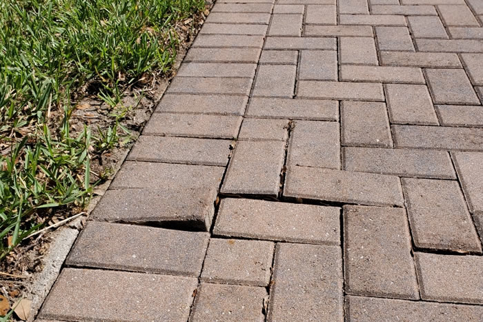 patio pavers sinking