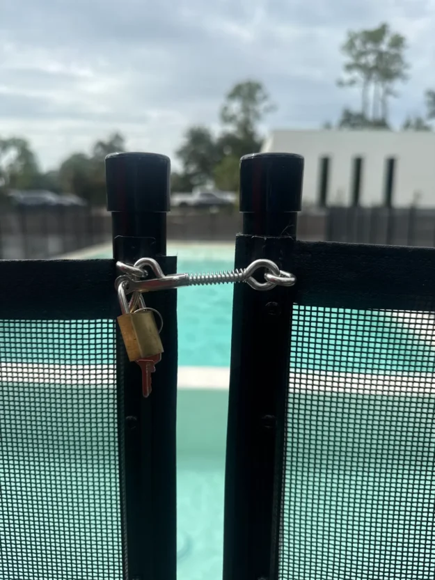 pool fence is like a door
