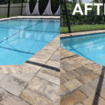 before and after pressure cleaning