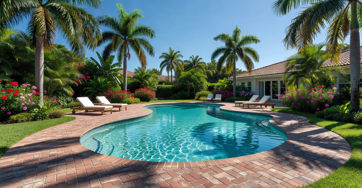 brick pool deck